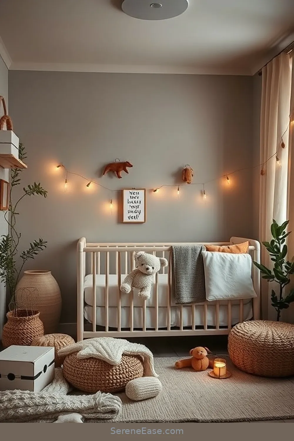 23 Earth Tone Nursery Ideas in Scandinavian Style 20 Create a Calming Nighttime Atmosphere for 23 Earth Tone Nursery Ideas in Scandinavian Style