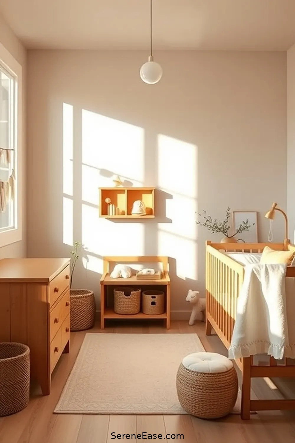 23 Earth Tone Nursery Ideas in Scandinavian Style 12 Opt for Simple Lighting Fixtures for 23 Earth Tone Nursery Ideas in Scandinavian Style