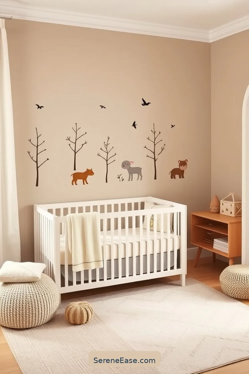 23 Earth Tone Nursery Ideas in Scandinavian Style 21 Use Scandinavian-Inspired Wall Decals for 23 Earth Tone Nursery Ideas in Scandinavian Style