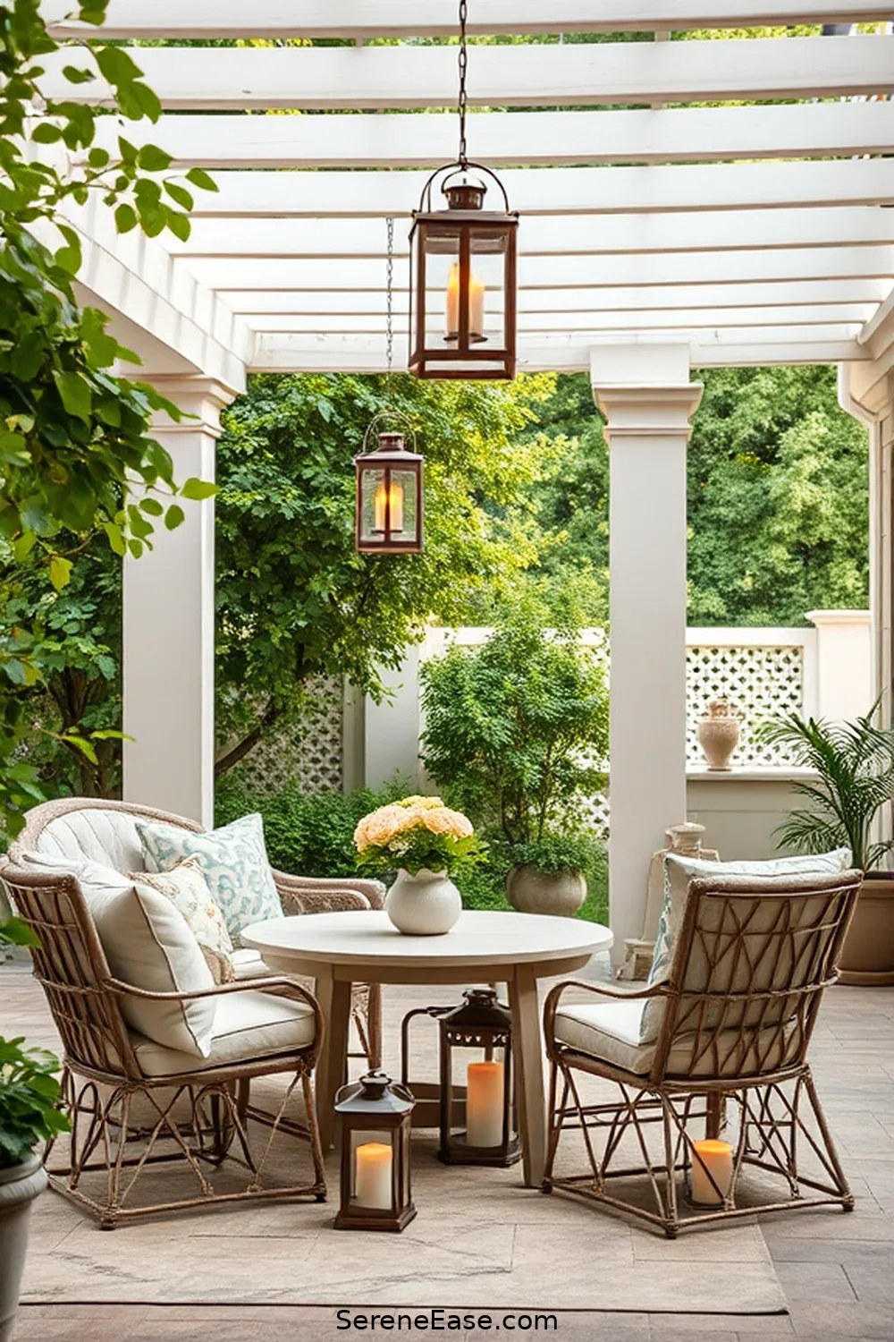 23 Inspiring Ideas for Neutral Tones in Outdoor Modern Farmhouse Style Patios 18 Add Neutral Lanterns for Ambiance for 23 Inspiring Ideas for Neutral Tones in Outdoor Modern Farmhouse Style Patios