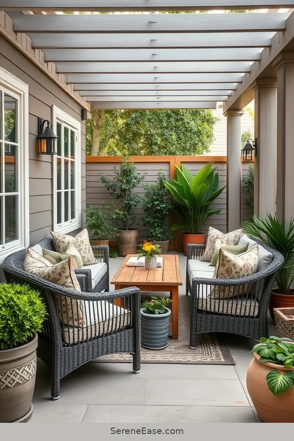 23 Inspiring Ideas for Neutral Tones in Outdoor Modern Farmhouse Style Patios 3 Incorporate Warm Gray Elements for 23 Inspiring Ideas for Neutral Tones in Outdoor Modern Farmhouse Style Patios
