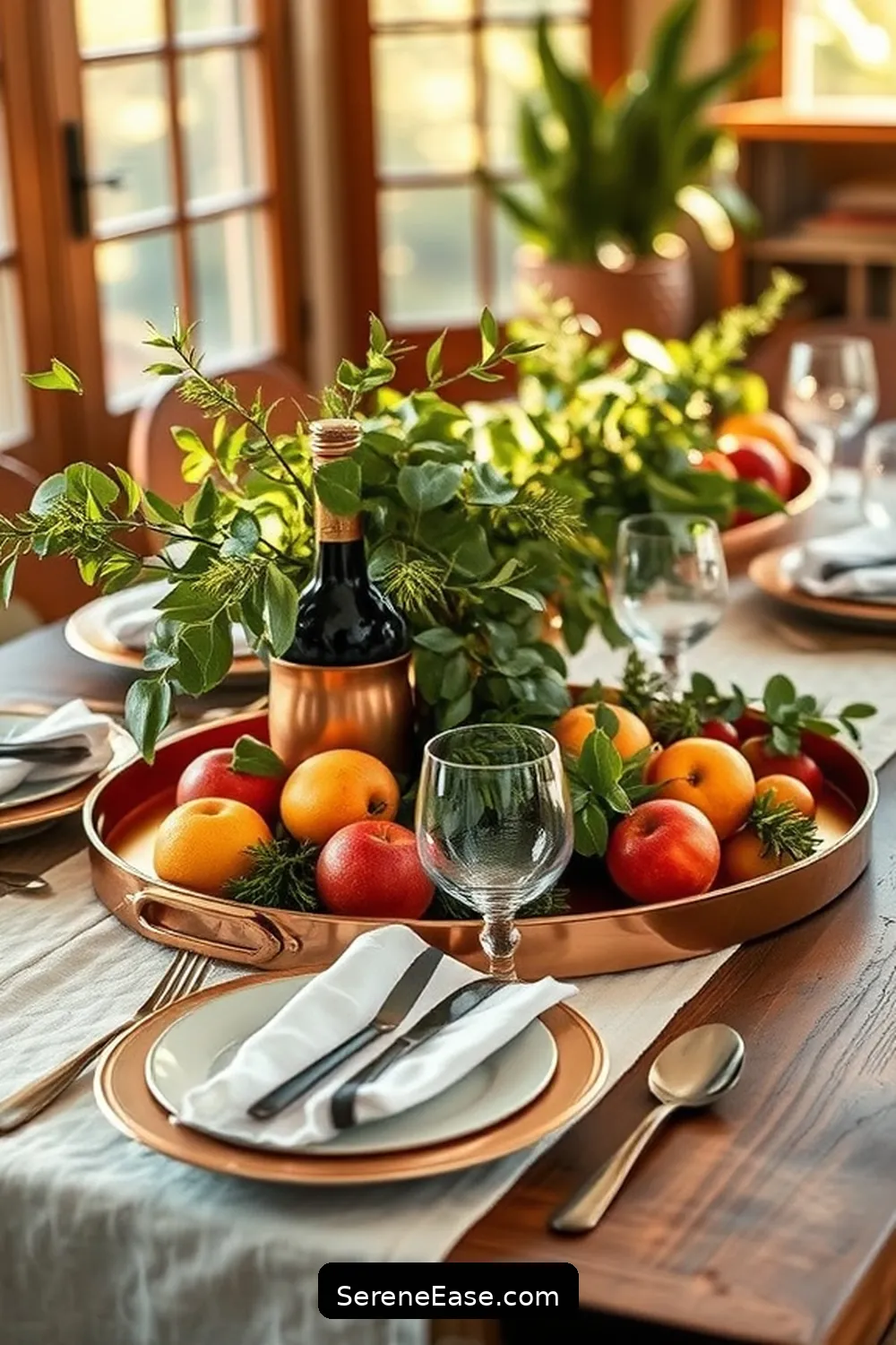 23 Stunning Metallic Accents for Your Rustic Dining Room Style 3 Copper Serving Trays for 23 Stunning Metallic Accents for Your Rustic Dining Room Style