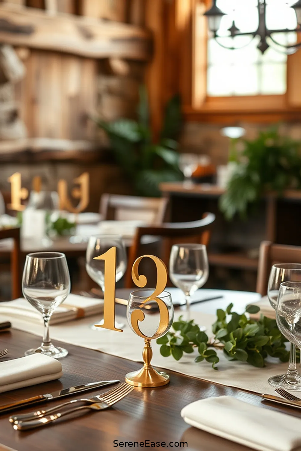 23 Stunning Metallic Accents for Your Rustic Dining Room Style 17 Metallic Table Numbers for 23 Stunning Metallic Accents for Your Rustic Dining Room Style