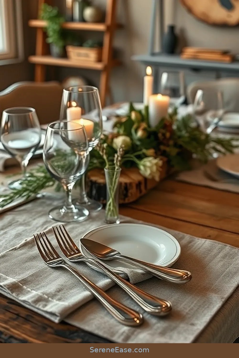 23 Stunning Metallic Accents for Your Rustic Dining Room Style 5 Silver Flatware for 23 Stunning Metallic Accents for Your Rustic Dining Room Style