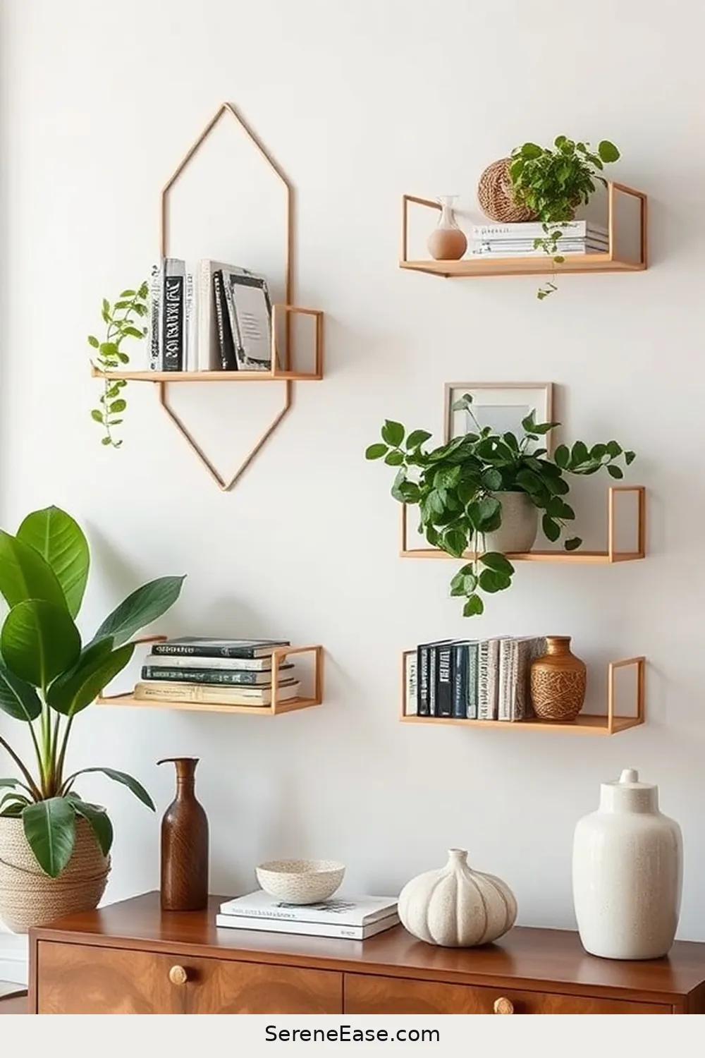 23 Stunning Metallic Accents for Your Scandinavian Style Library 4 Decorative Wall Shelves for 23 Stunning Metallic Accents for Your Scandinavian Style Library