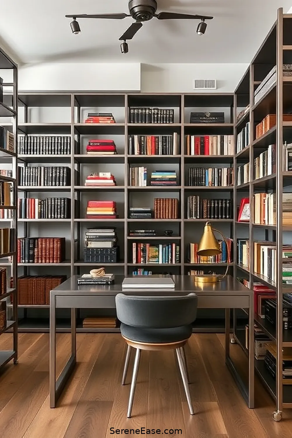 23 Stunning Metallic Accents for Your Scandinavian Style Library 24 Industrial Style Furniture for 23 Stunning Metallic Accents for Your Scandinavian Style Library