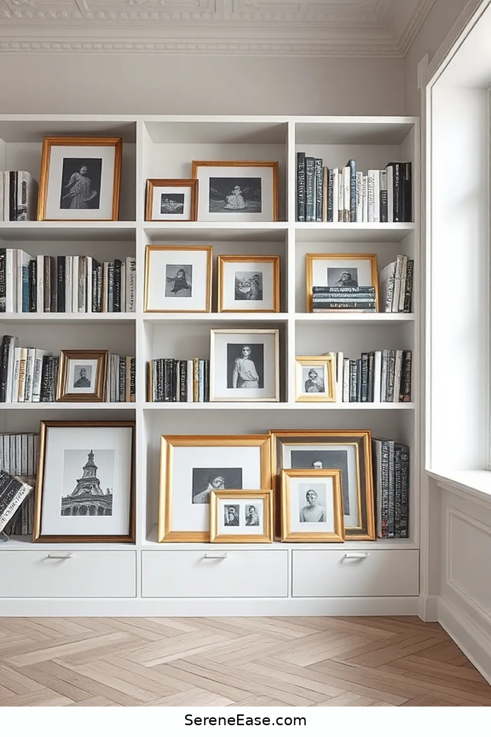 23 Stunning Metallic Accents for Your Scandinavian Style Library 8 Metallic Picture Frames for 23 Stunning Metallic Accents for Your Scandinavian Style Library