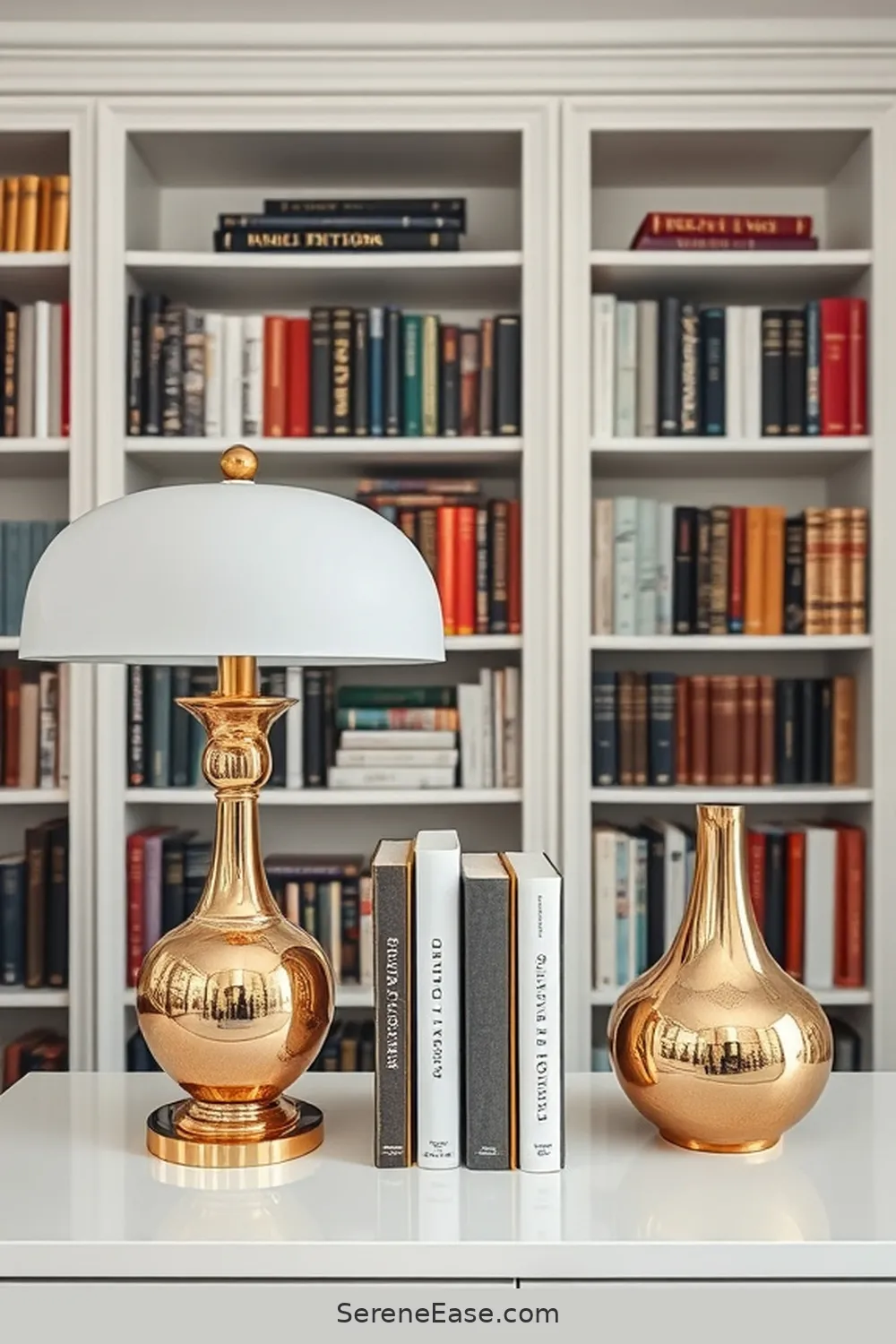 23 Stunning Metallic Accents for Your Scandinavian Style Library 19 Shiny Decorative Objects for 23 Stunning Metallic Accents for Your Scandinavian Style Library
