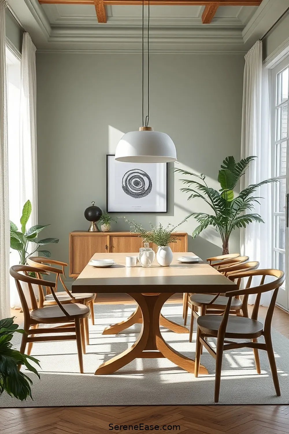 23 Stunning Monochromatic Dining Room Ideas in Minimalist Style 17 Light Sage Freshness for 23 Stunning Monochromatic Dining Room Ideas in Minimalist Style