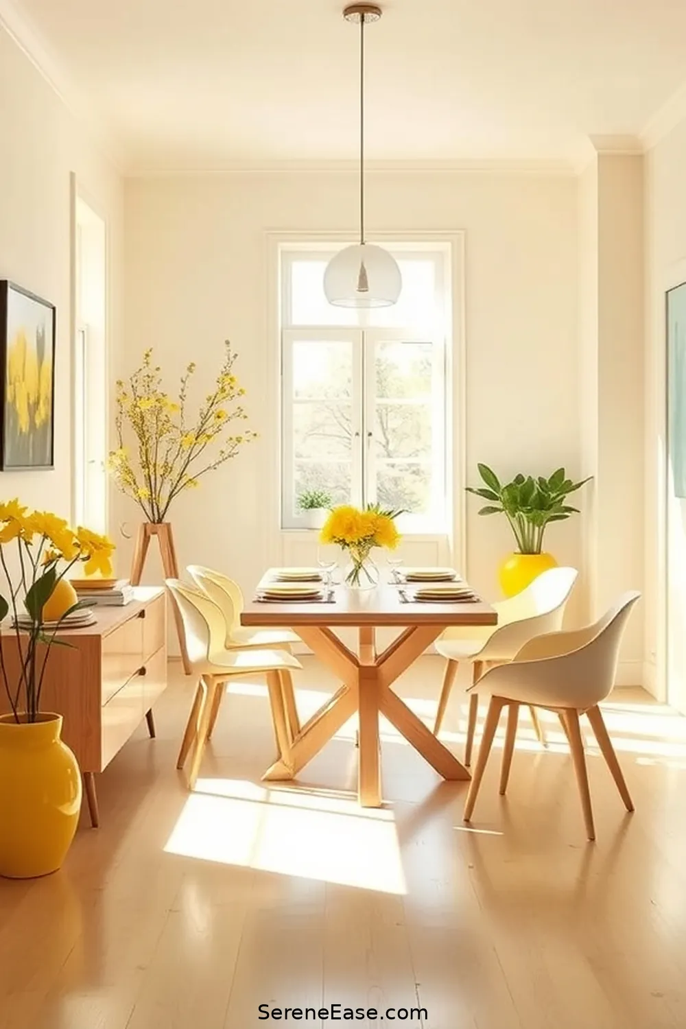 23 Stunning Monochromatic Dining Room Ideas in Minimalist Style 18 Sunny Yellow Cheer for 23 Stunning Monochromatic Dining Room Ideas in Minimalist Style