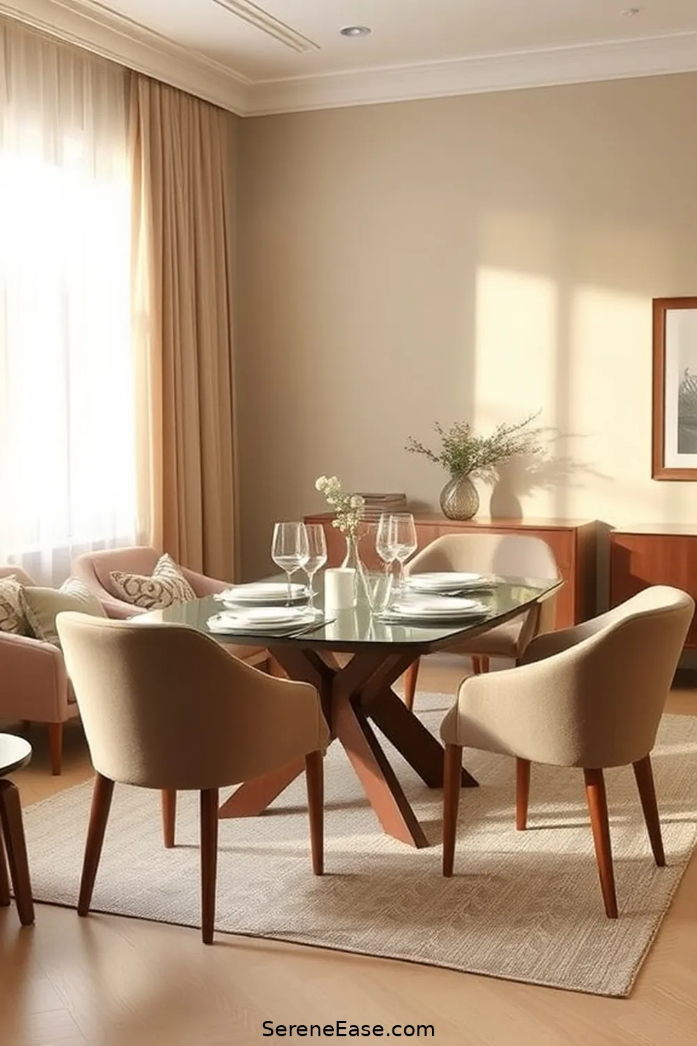 23 Stunning Monochromatic Dining Room Ideas in Minimalist Style 4 Warm Beige Comfort for 23 Stunning Monochromatic Dining Room Ideas in Minimalist Style