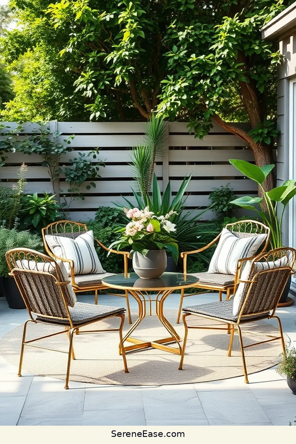 23 Stylish Metallic Accents for Your Scandinavian Outdoor Patio 4 Brass Garden Furniture for 23 Stylish Metallic Accents for Your Scandinavian Outdoor Patio