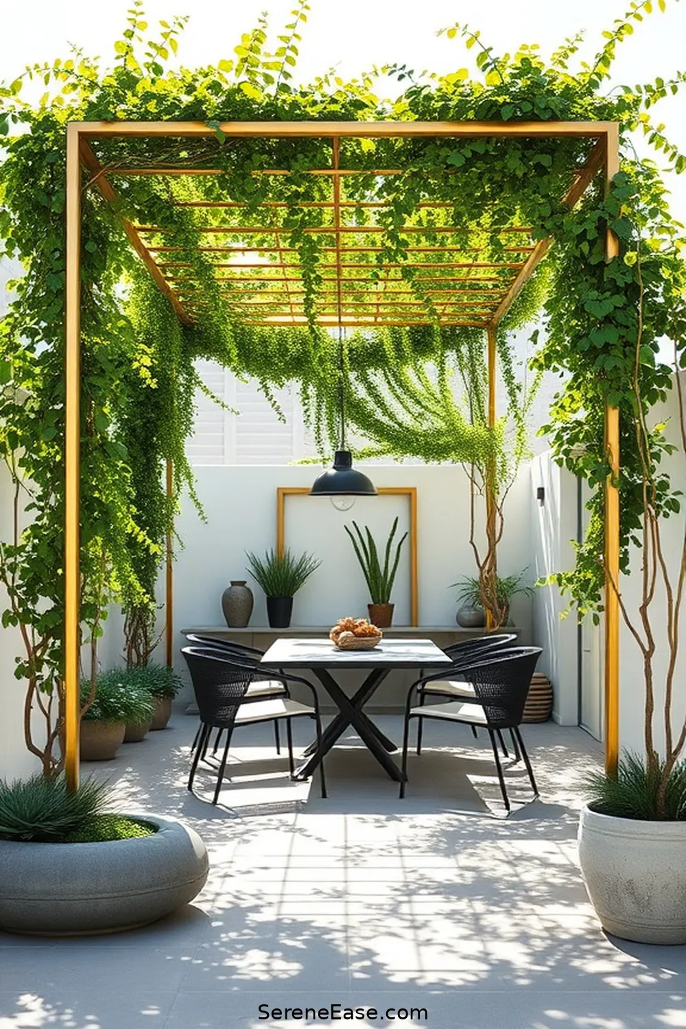 23 Stylish Metallic Accents for Your Scandinavian Outdoor Patio 15 Brass Trellises for 23 Stylish Metallic Accents for Your Scandinavian Outdoor Patio
