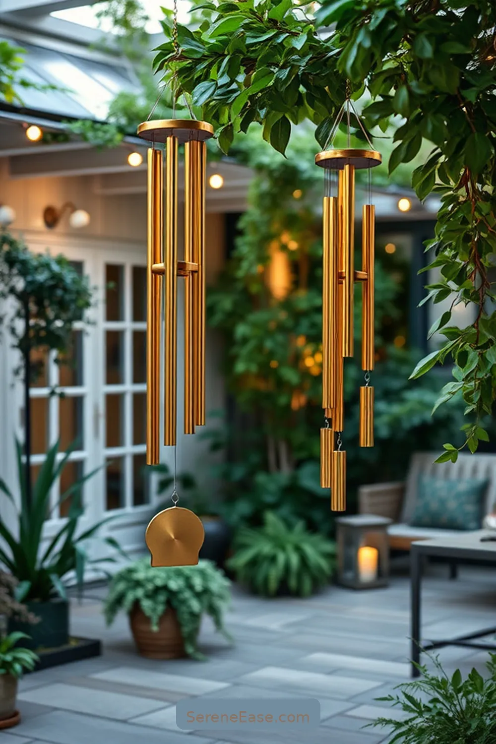 23 Stylish Metallic Accents for Your Scandinavian Outdoor Patio 22 Brass Wind Chimes for 23 Stylish Metallic Accents for Your Scandinavian Outdoor Patio