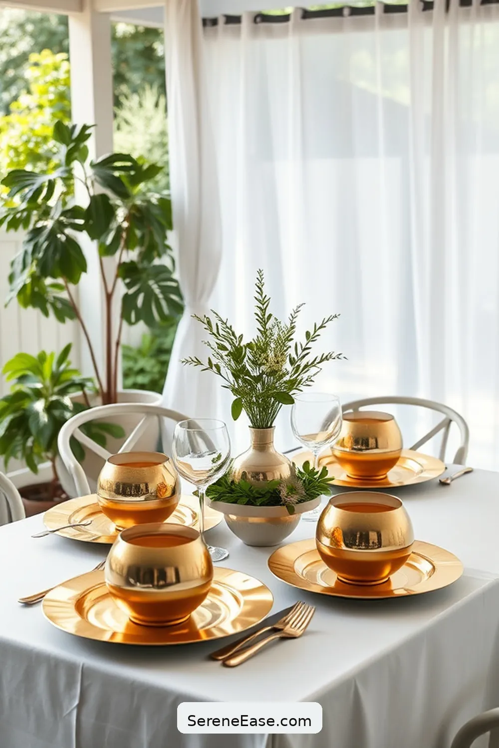 23 Stylish Metallic Accents for Your Scandinavian Outdoor Patio 7 Gold Accented Tableware for 23 Stylish Metallic Accents for Your Scandinavian Outdoor Patio