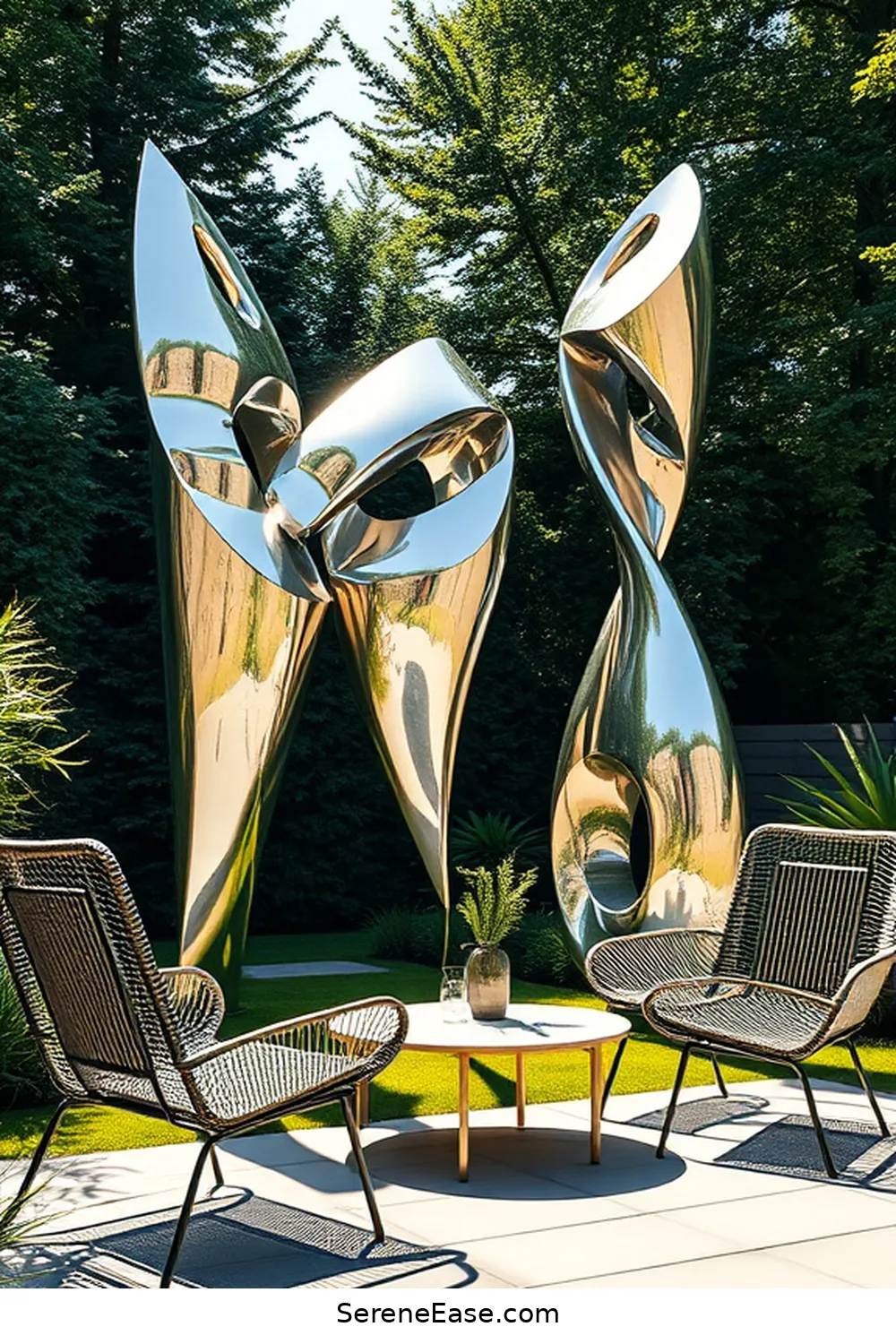 23 Stylish Metallic Accents for Your Scandinavian Outdoor Patio 13 Metallic Garden Sculptures for 23 Stylish Metallic Accents for Your Scandinavian Outdoor Patio