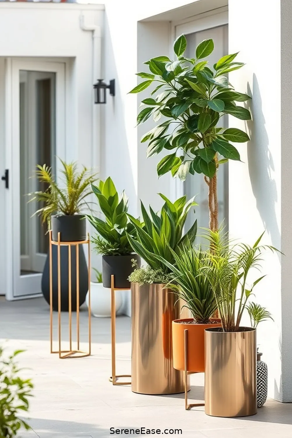 23 Stylish Metallic Accents for Your Scandinavian Outdoor Patio 20 Metallic Plant Stands for 23 Stylish Metallic Accents for Your Scandinavian Outdoor Patio