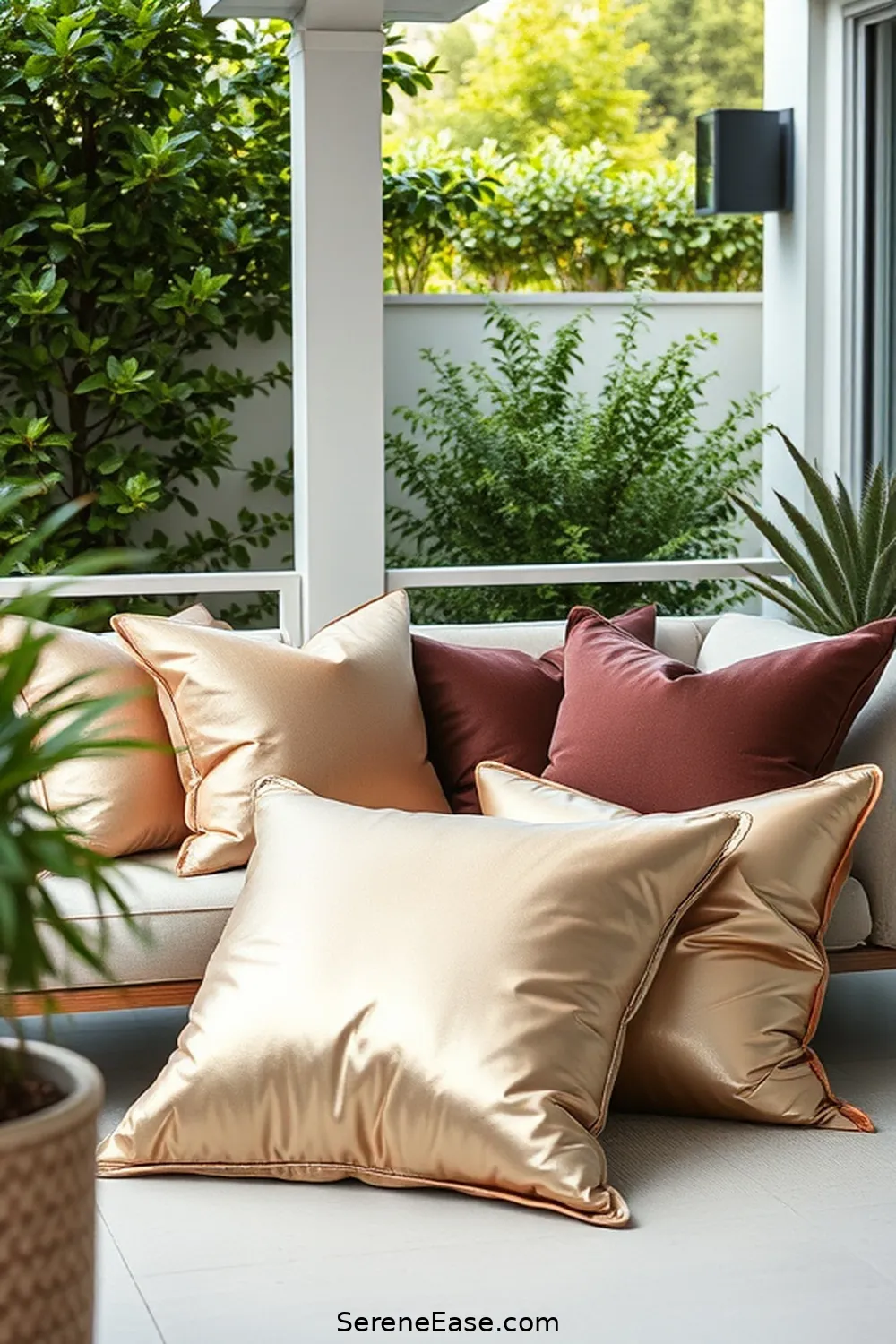 23 Stylish Metallic Accents for Your Scandinavian Outdoor Patio 10 Metallic Throw Pillows for 23 Stylish Metallic Accents for Your Scandinavian Outdoor Patio