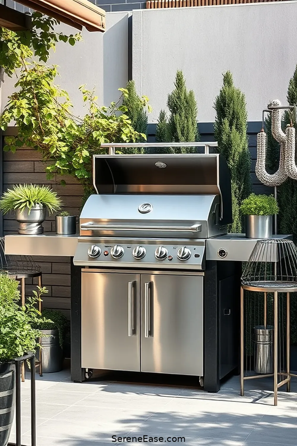 23 Stylish Metallic Accents for Your Scandinavian Outdoor Patio 21 Stainless Steel Grill for 23 Stylish Metallic Accents for Your Scandinavian Outdoor Patio