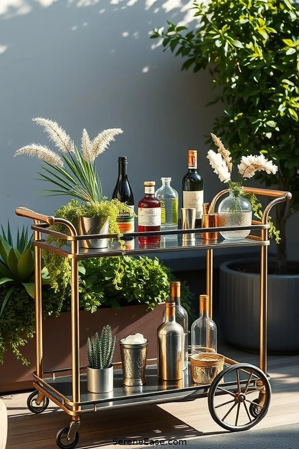 23 Stylish Metallic Accents for Your Scandinavian Outdoor Patio 16 Steel Bar Carts for 23 Stylish Metallic Accents for Your Scandinavian Outdoor Patio
