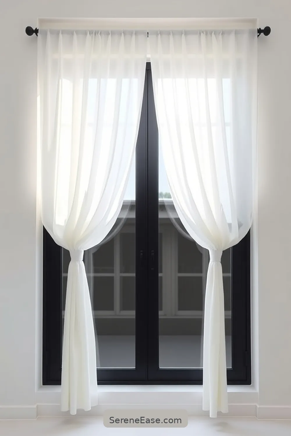 23 Tips for a Black and White Minimalist Style Home Office 22 Choose Simple Window Treatments for 23 Tips for a Black and White Minimalist Style Home Office