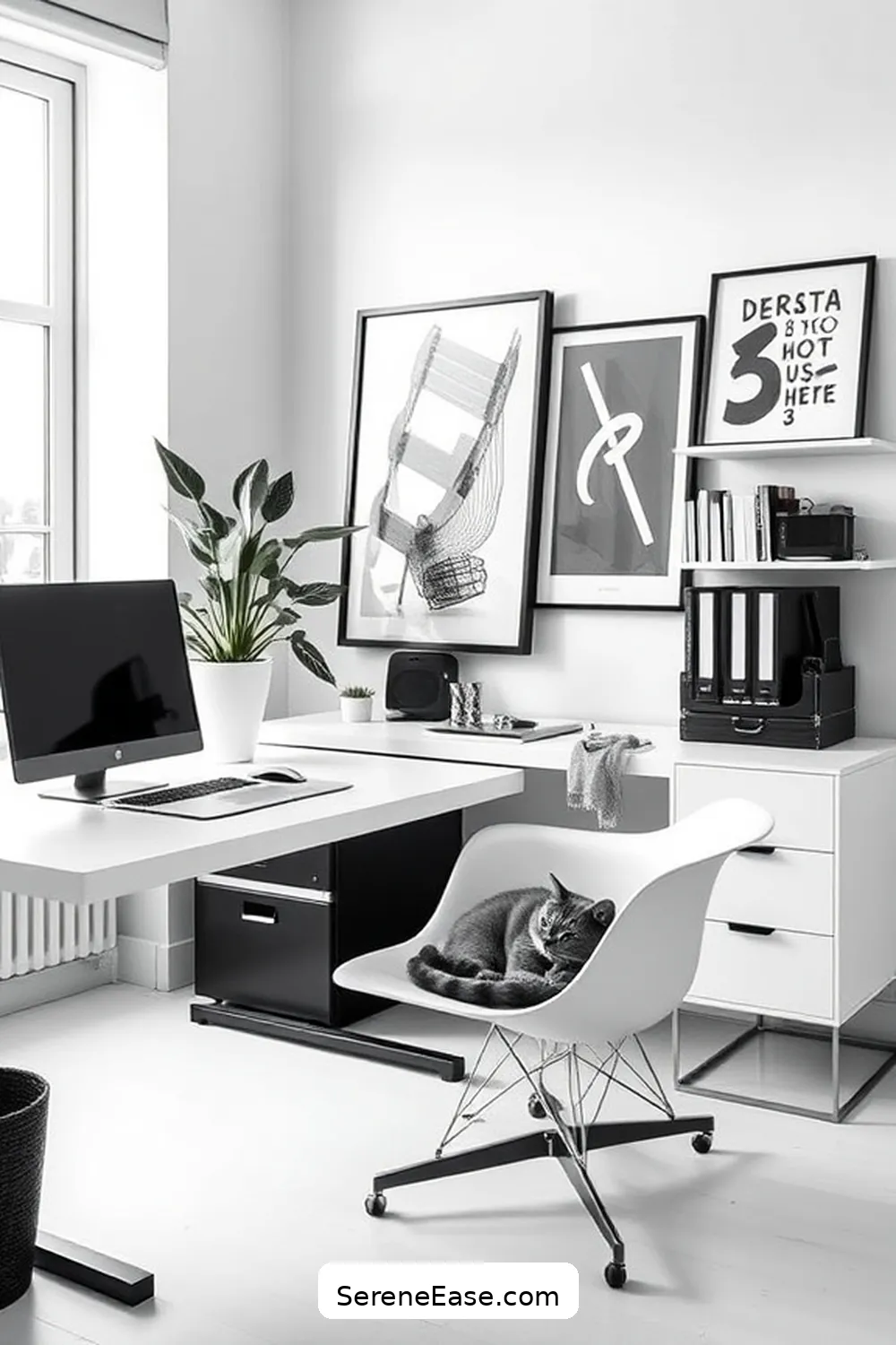 23 Tips for a Black and White Minimalist Style Home Office 18 Personalize With Purpose for 23 Tips for a Black and White Minimalist Style Home Office