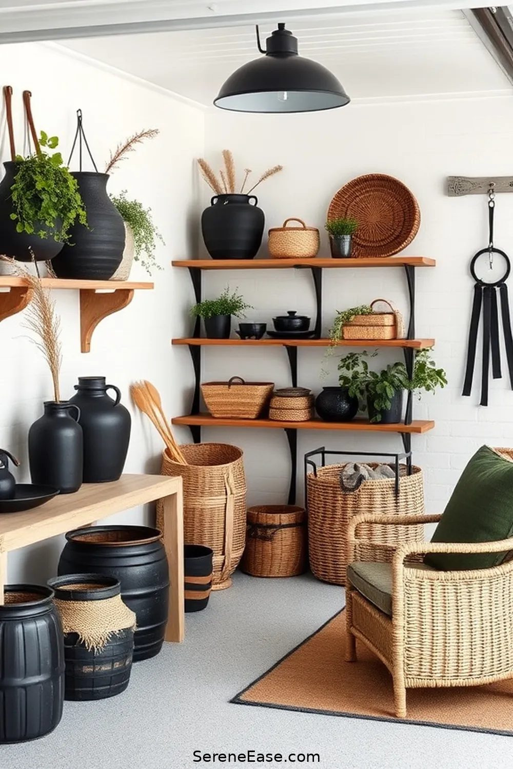 23 Ways to Achieve Black and White Style in a Modern Farmhouse Garage 11 Add Textured Black Accents for 23 Ways to Achieve Black and White Style in a Modern Farmhouse Garage