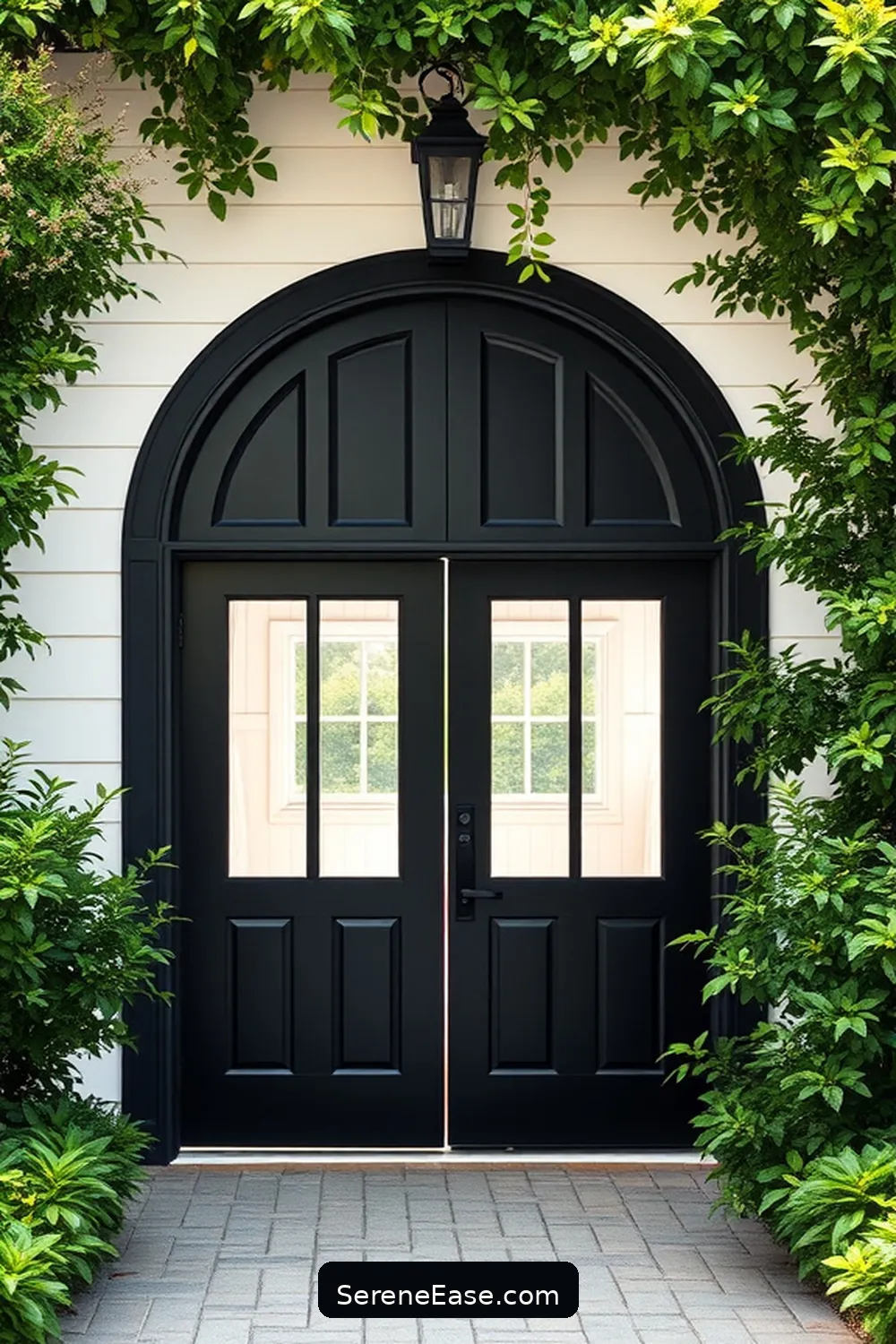 23 Ways to Achieve Black and White Style in a Modern Farmhouse Garage 5 Add a Statement Black Door for 23 Ways to Achieve Black and White Style in a Modern Farmhouse Garage