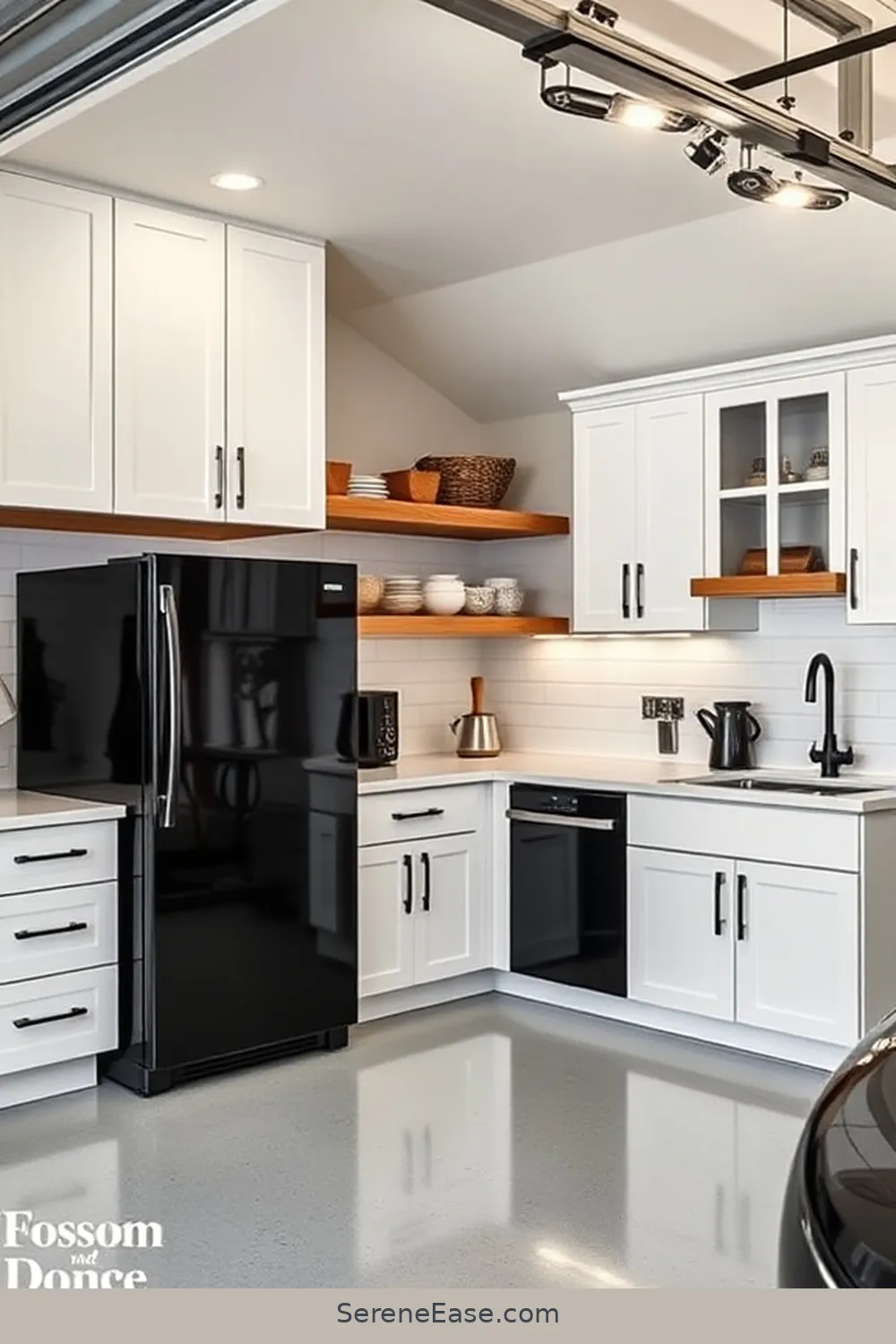 23 Ways to Achieve Black and White Style in a Modern Farmhouse Garage 18 Choose Modern Black Appliances for 23 Ways to Achieve Black and White Style in a Modern Farmhouse Garage