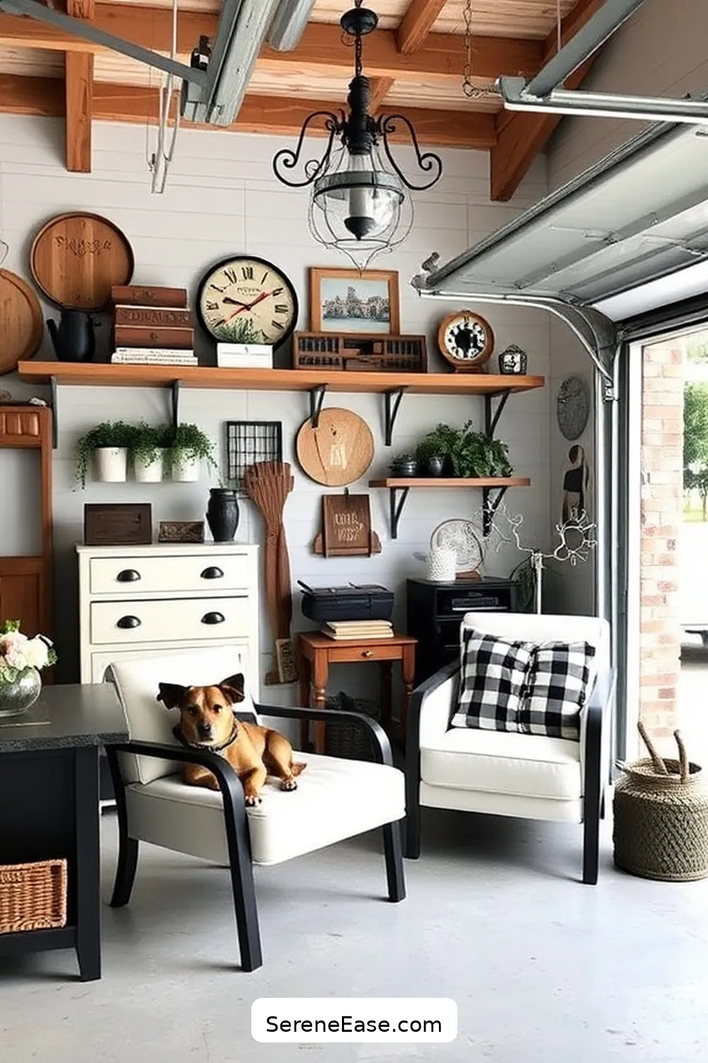 23 Ways to Achieve Black and White Style in a Modern Farmhouse Garage 21 Incorporate Farmhouse Style Furniture for 23 Ways to Achieve Black and White Style in a Modern Farmhouse Garage