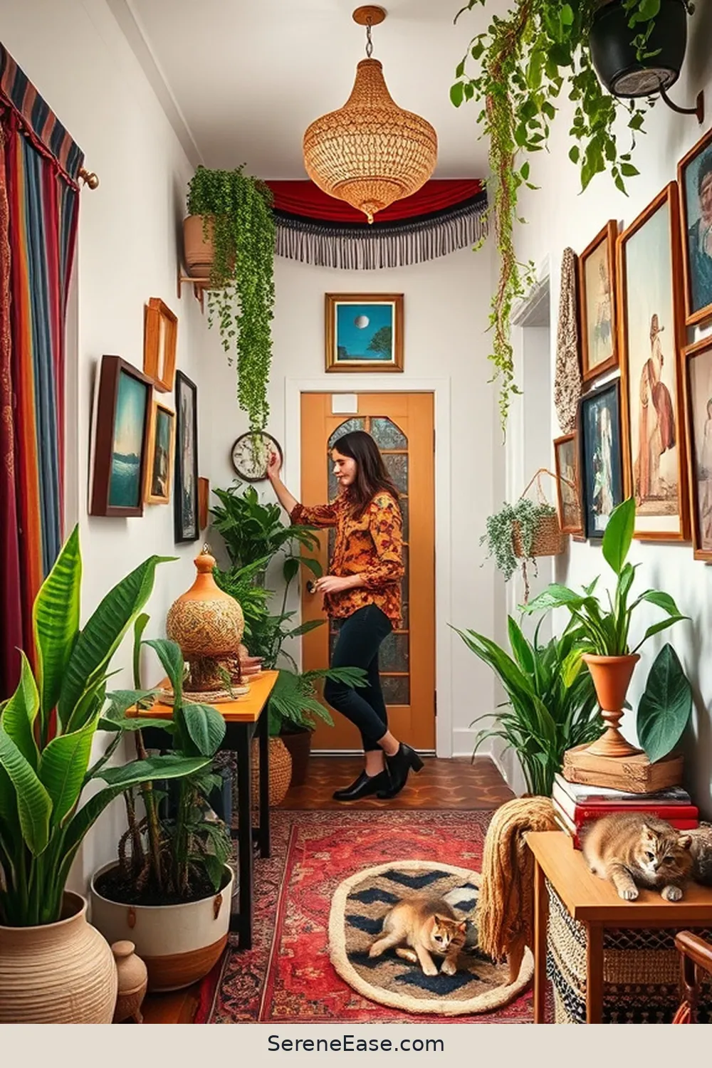 23 Ways to Achieve Monochromatic Bohemian Style in Your Hallway 23 Add Personal Touches for 23 Ways to Achieve Monochromatic Bohemian Style in Your Hallway
