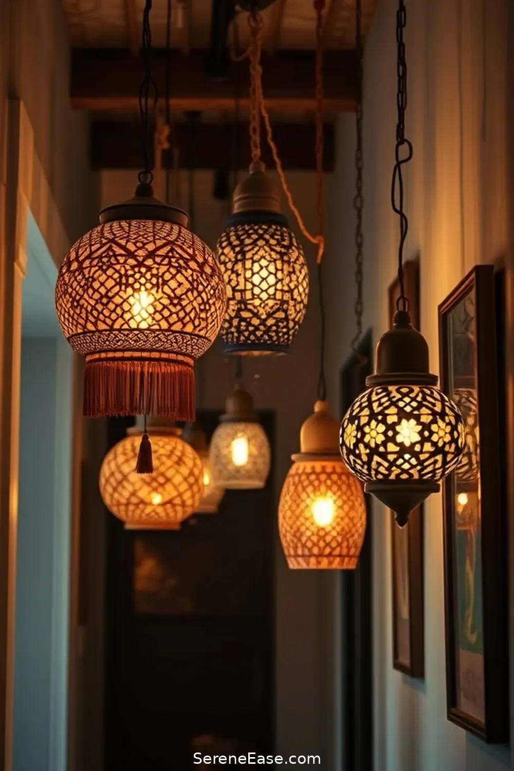 23 Ways to Achieve Monochromatic Bohemian Style in Your Hallway 15 Choose Bohemian-Inspired Lighting Fixtures for 23 Ways to Achieve Monochromatic Bohemian Style in Your Hallway