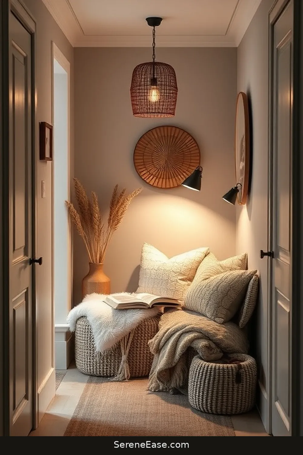 23 Ways to Achieve Monochromatic Bohemian Style in Your Hallway 17 Create a Cozy Reading Nook for 23 Ways to Achieve Monochromatic Bohemian Style in Your Hallway