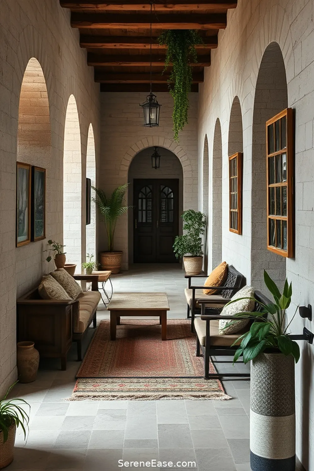 23 Ways to Achieve Monochromatic Bohemian Style in Your Hallway 24 Maintain a Balanced Layout for 23 Ways to Achieve Monochromatic Bohemian Style in Your Hallway