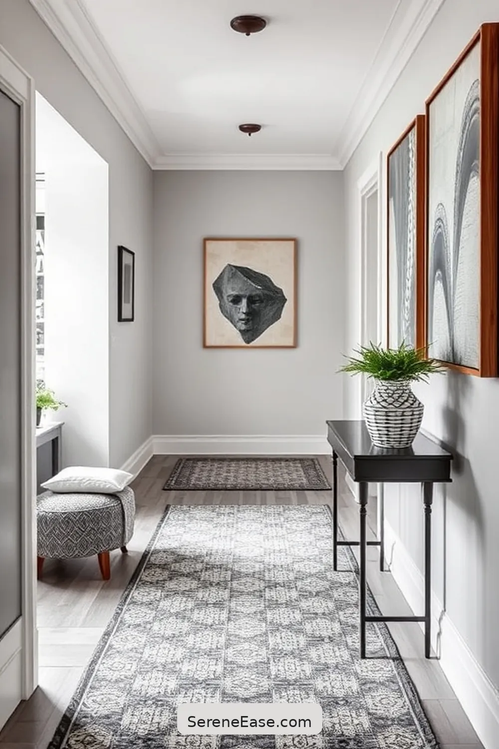 23 Ways to Achieve Monochromatic Bohemian Style in Your Hallway 7 Mix Patterns Mindfully for 23 Ways to Achieve Monochromatic Bohemian Style in Your Hallway
