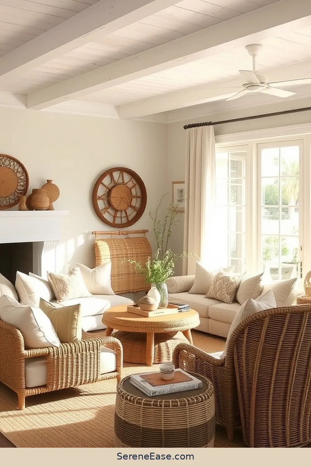 23 Ways to Achieve Monochromatic Coastal Style in Your Living Room 5 Select Natural Textures for 23 Ways to Achieve Monochromatic Coastal Style in Your Living Room