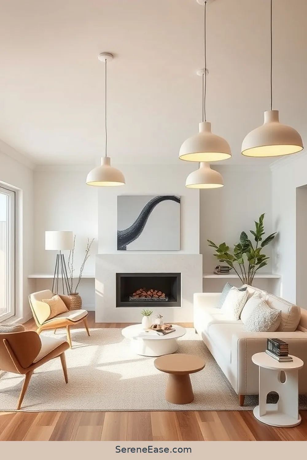 23 Ways to Achieve Monochromatic Coastal Style in Your Living Room 22 Update Lighting Fixtures for 23 Ways to Achieve Monochromatic Coastal Style in Your Living Room