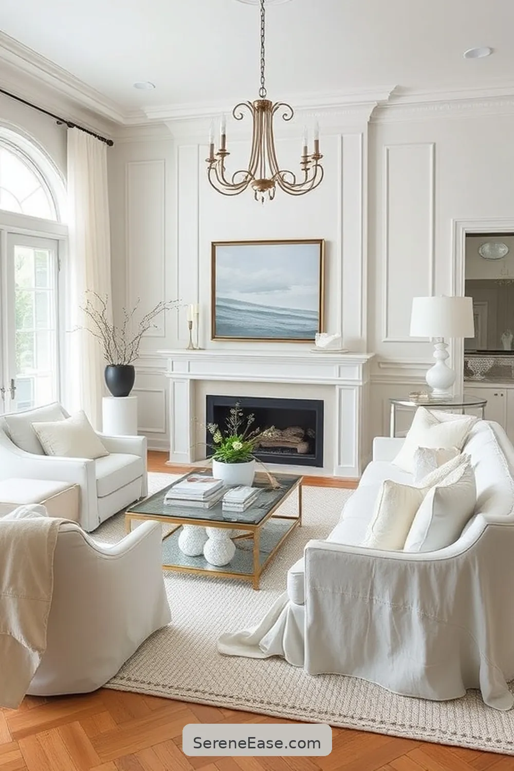 23 Ways to Achieve Monochromatic Coastal Style in Your Living Room 4 Use Crisp White Accents for 23 Ways to Achieve Monochromatic Coastal Style in Your Living Room