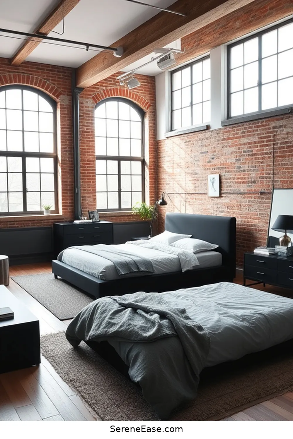 23 Ways to Achieve Monochromatic Industrial Style in Your Bedroom 24 Maintain a Clutter-Free Environment for 23 Ways to Achieve Monochromatic Industrial Style in Your Bedroom
