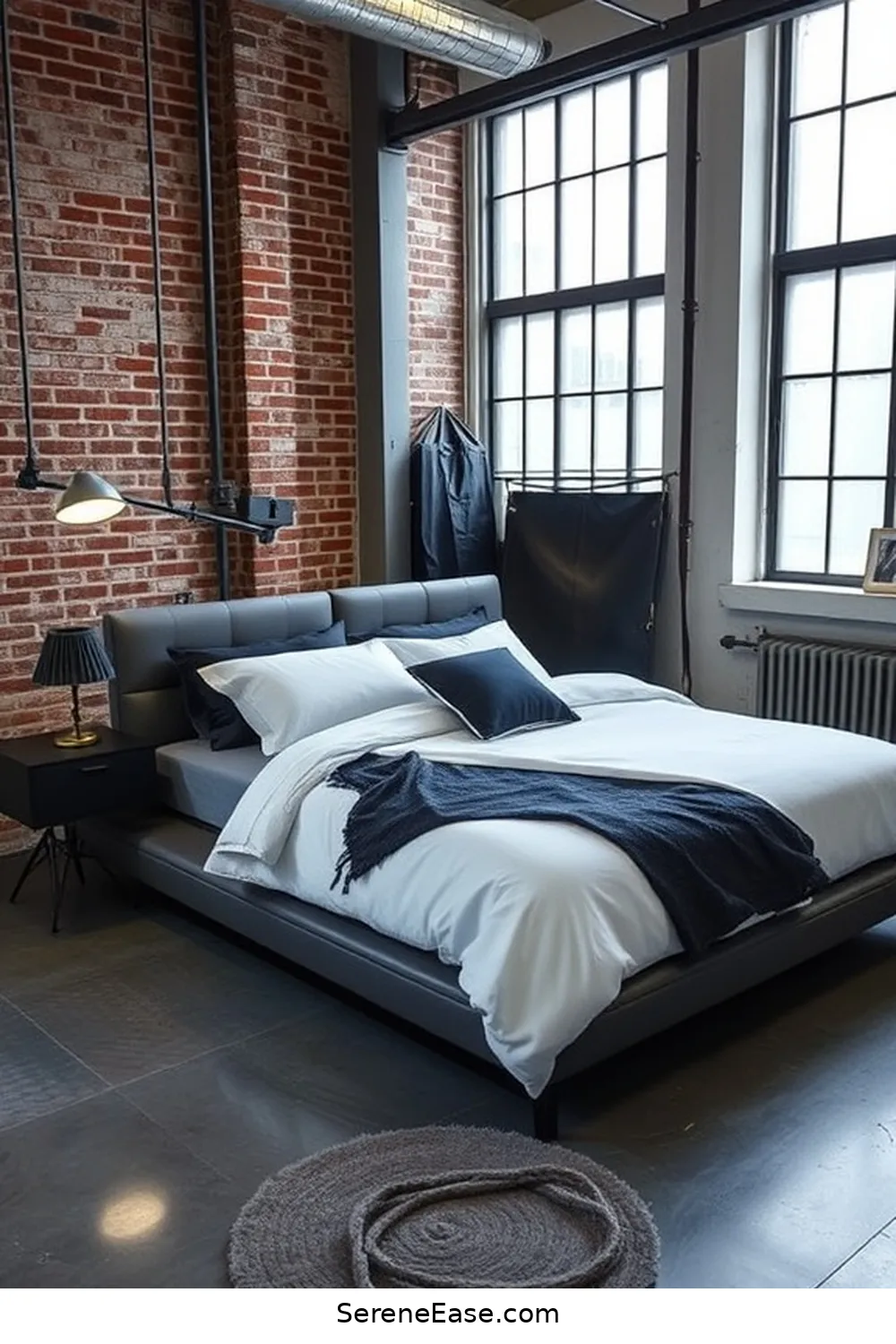 23 Ways to Achieve Monochromatic Industrial Style in Your Bedroom 20 Opt for a Platform Bed for 23 Ways to Achieve Monochromatic Industrial Style in Your Bedroom