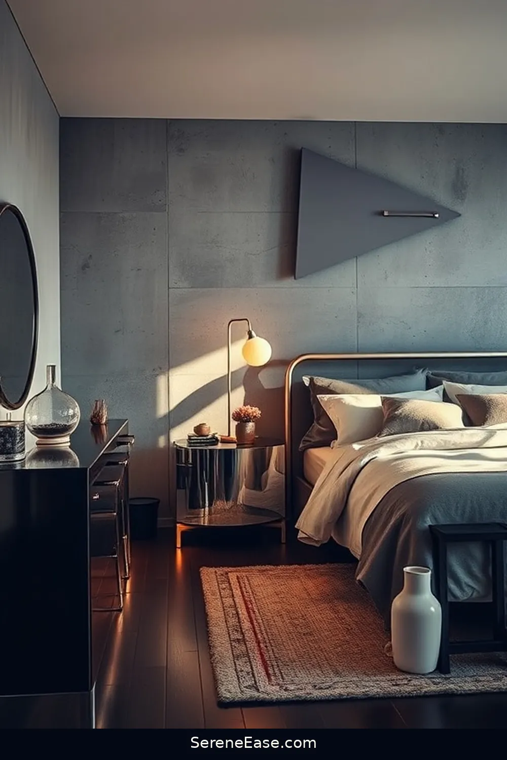 23 Ways to Achieve Monochromatic Industrial Style in Your Bedroom 4 Select Industrial-Style Furniture for 23 Ways to Achieve Monochromatic Industrial Style in Your Bedroom