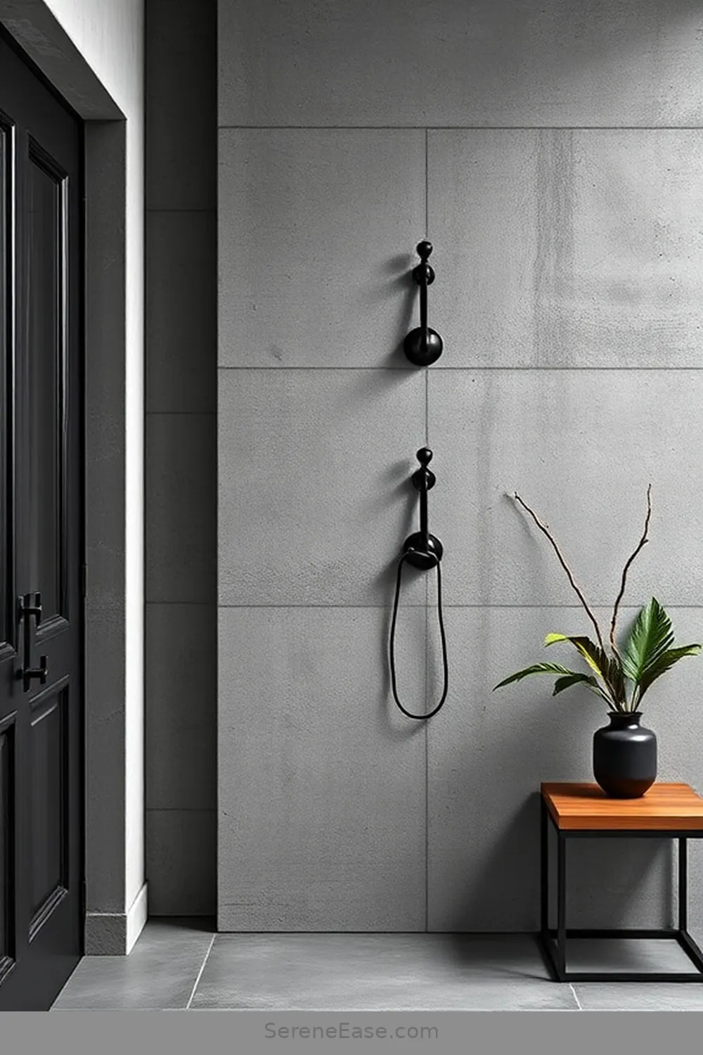 23 Ways to Achieve Monochromatic Industrial Style in Your Entryway 19 Add Functional Hooks for 23 Ways to Achieve Monochromatic Industrial Style in Your Entryway
