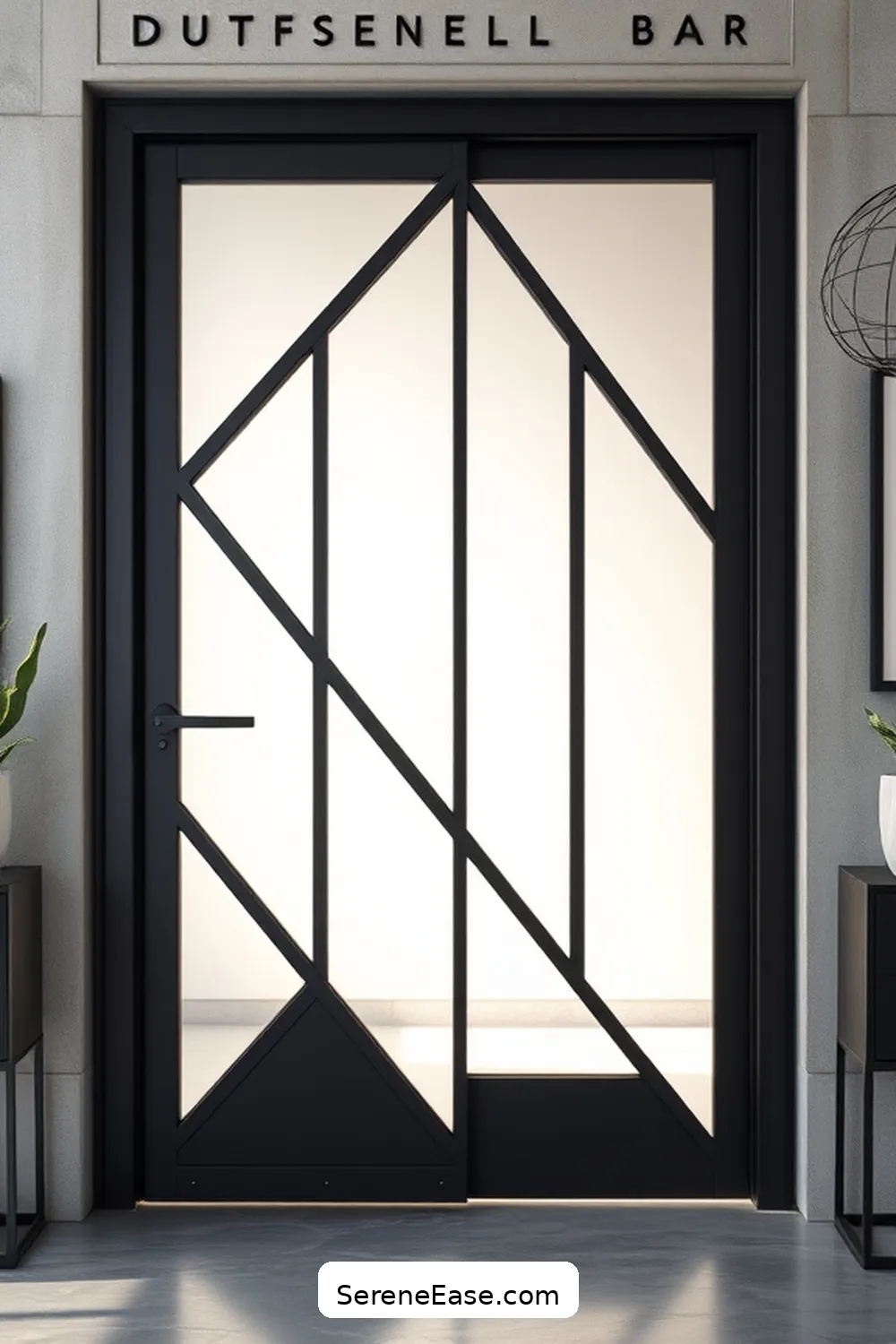 23 Ways to Achieve Monochromatic Industrial Style in Your Entryway 15 Choose an Industrial-Style Door for 23 Ways to Achieve Monochromatic Industrial Style in Your Entryway