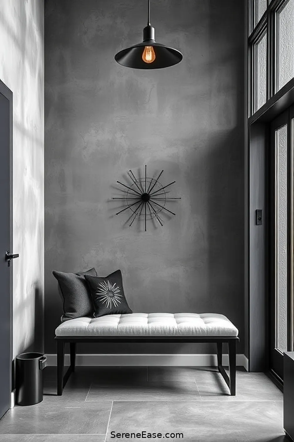 23 Ways to Achieve Monochromatic Industrial Style in Your Entryway 3 Incorporate Metal Accents for 23 Ways to Achieve Monochromatic Industrial Style in Your Entryway