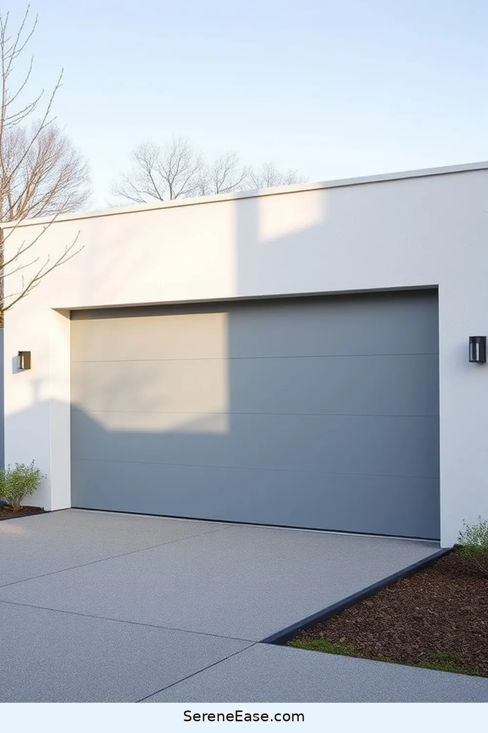 23 Ways to Achieve Monochromatic Scandinavian Style in Your Garage 18 Choose Streamlined Garage Doors for 23 Ways to Achieve Monochromatic Scandinavian Style in Your Garage