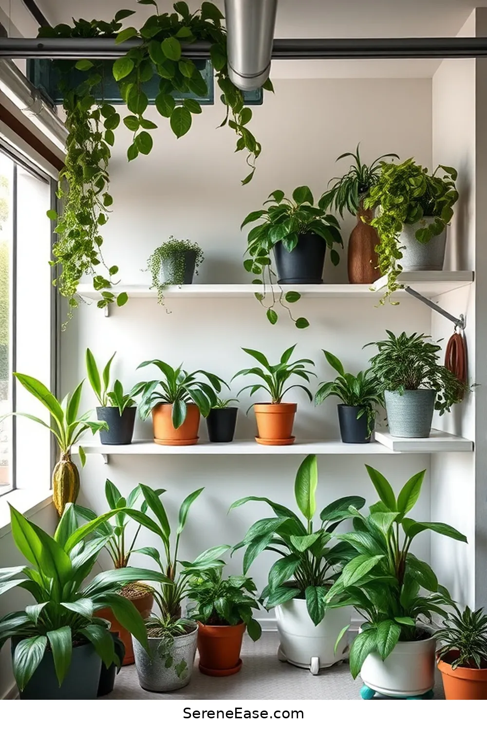 23 Ways to Achieve Monochromatic Scandinavian Style in Your Garage 13 Include Greenery for Freshness for 23 Ways to Achieve Monochromatic Scandinavian Style in Your Garage