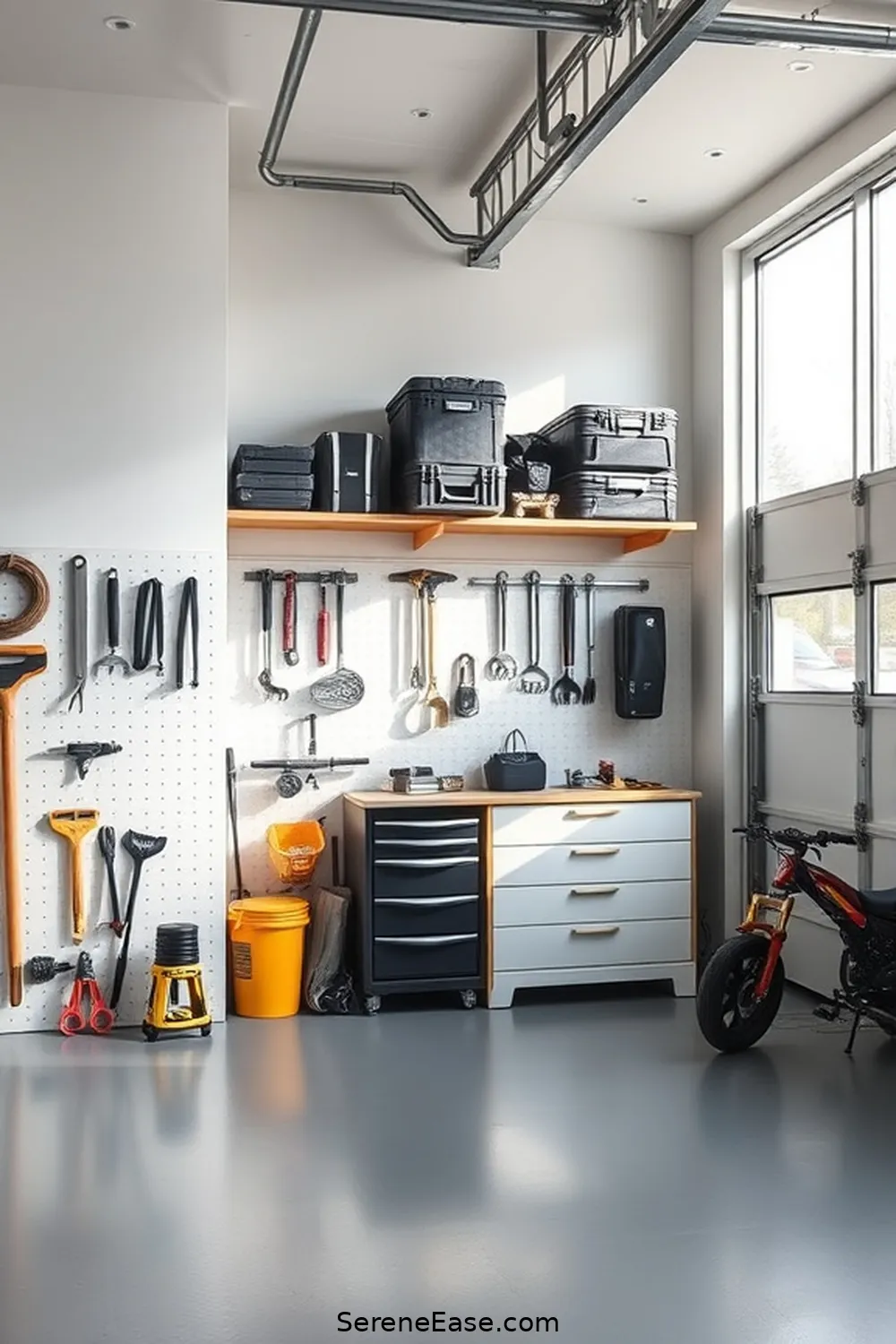 23 Ways to Achieve Monochromatic Scandinavian Style in Your Garage 11 Keep Clutter to a Minimum for 23 Ways to Achieve Monochromatic Scandinavian Style in Your Garage