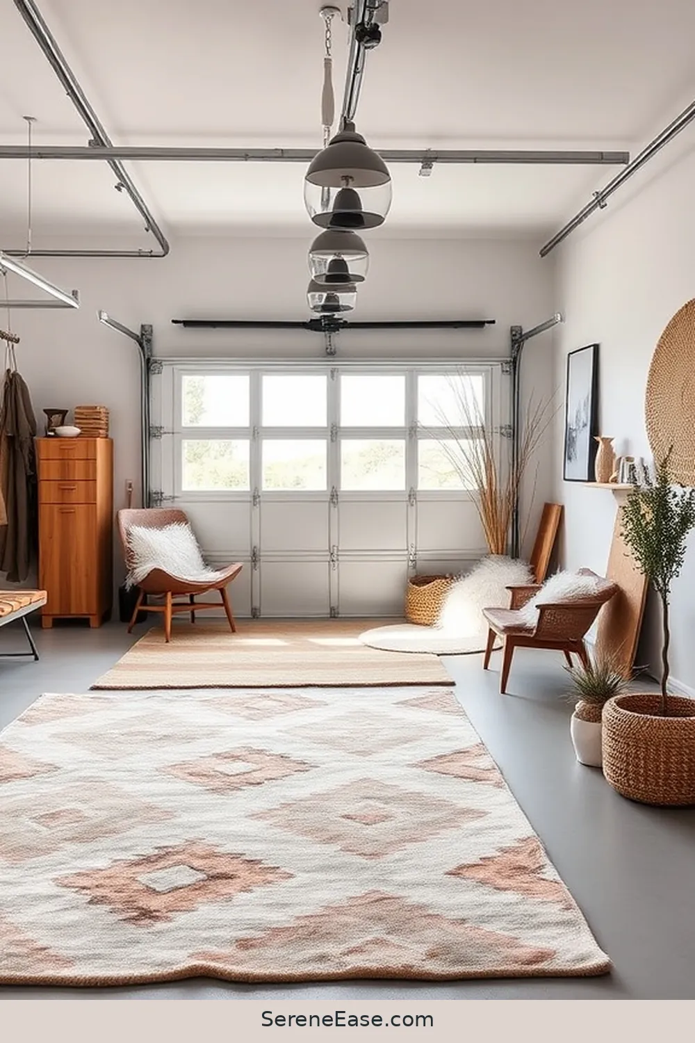 23 Ways to Achieve Monochromatic Scandinavian Style in Your Garage 21 Use Area Rugs for Warmth for 23 Ways to Achieve Monochromatic Scandinavian Style in Your Garage