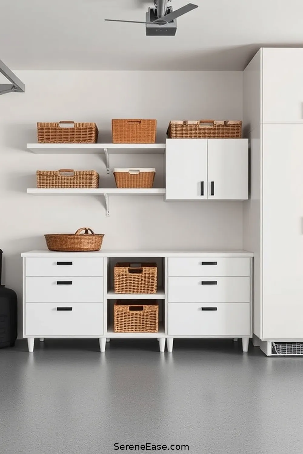 23 Ways to Achieve Monochromatic Scandinavian Style in Your Garage 9 Use Stylish Storage Solutions for 23 Ways to Achieve Monochromatic Scandinavian Style in Your Garage