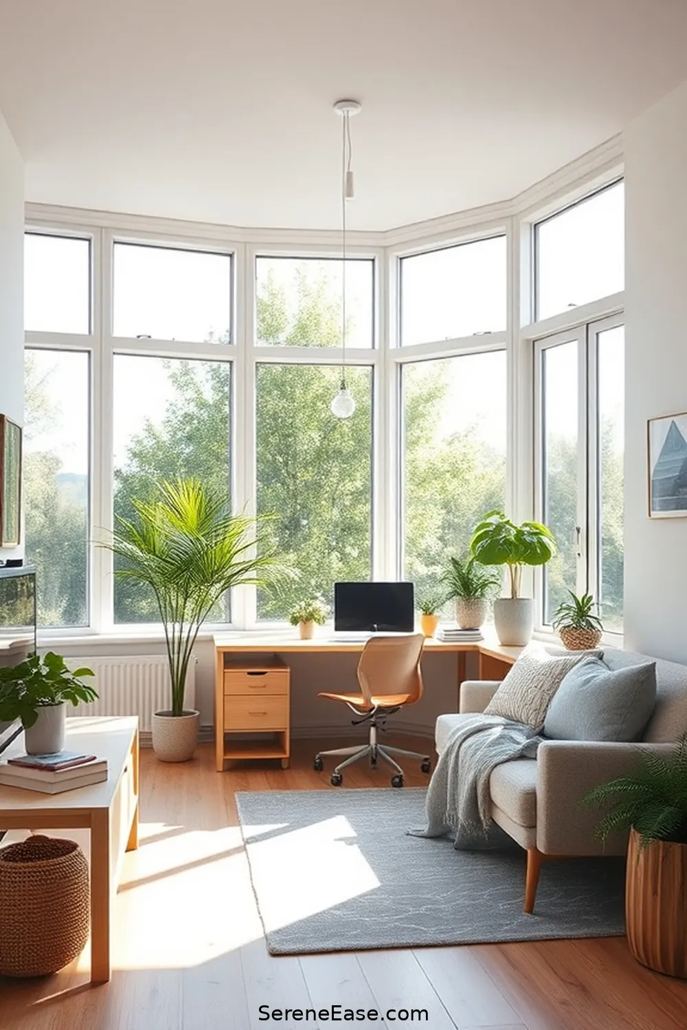 23 Ways to Achieve Monochromatic Scandinavian Style in Your Home Office 3 Incorporate Natural Light for 23 Ways to Achieve Monochromatic Scandinavian Style in Your Home Office